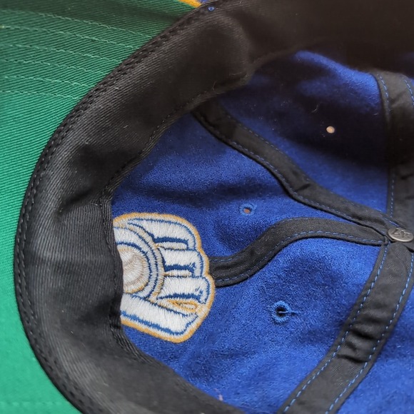 Milwaukee Brewers‎ American Needle Hat Cap Blue Yellow Men Fitted Large Wool MLB - Picture 6 of 10